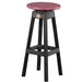 LuxCraft LuxCraft Cherry wood Recycled Plastic Bar Stool Cherry wood On Black Stool PBSCWB