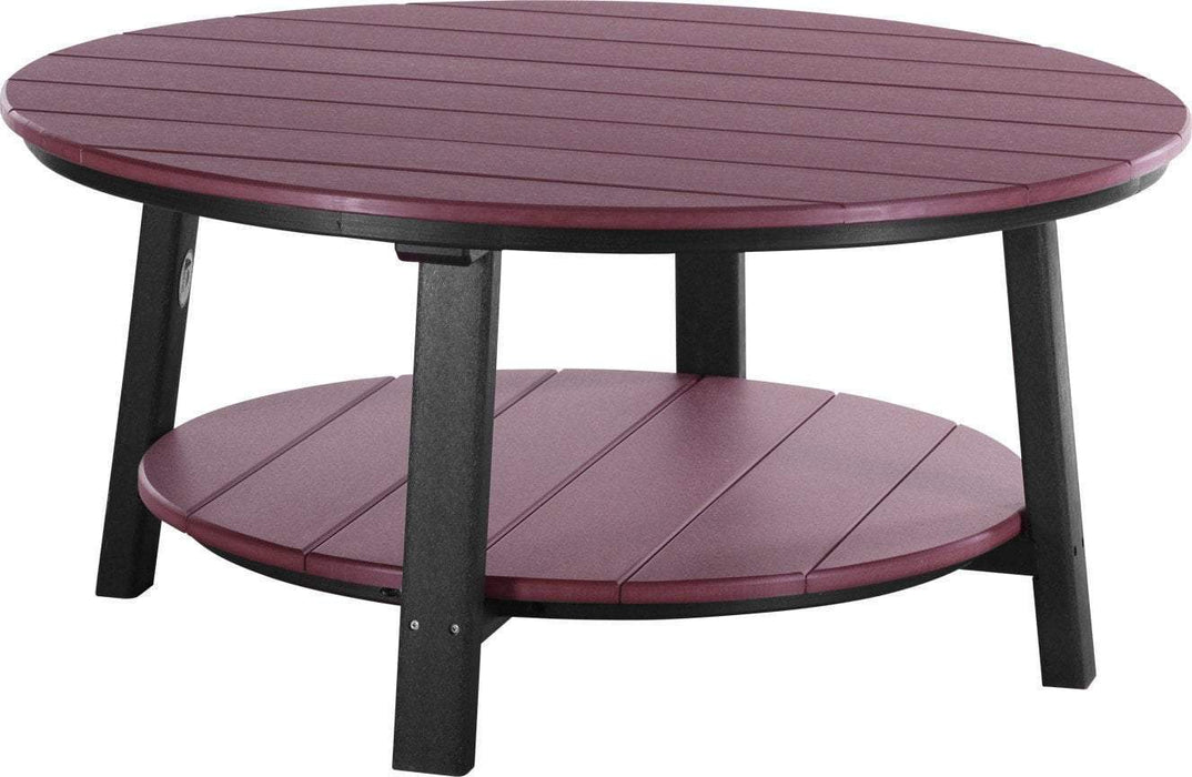 LuxCraft LuxCraft Cherry wood Recycled Plastic Deluxe Conversation Table Cherry wood on Black Conversation Table PDCTCWB