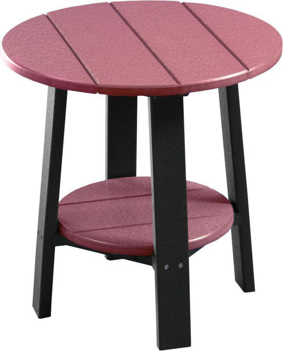 LuxCraft LuxCraft Cherry wood Recycled Plastic Deluxe End Table Cherry wood on Black End Table PDETCWB