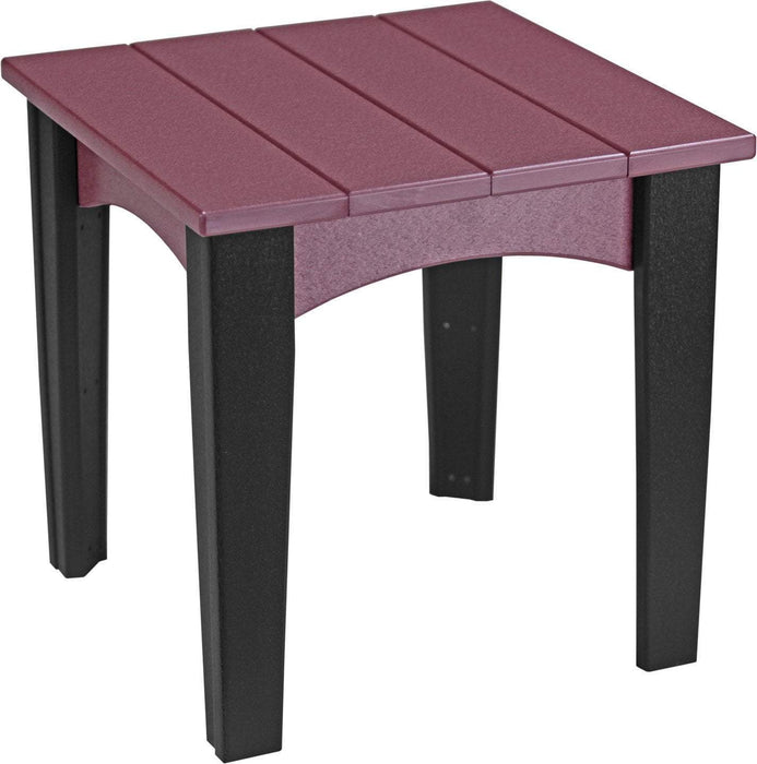 LuxCraft LuxCraft Cherry wood Recycled Plastic Island End Table Cherry wood on Black Accessories IETCWB