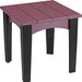 LuxCraft LuxCraft Cherry wood Recycled Plastic Island End Table With Cup Holder Cherry wood on Black Accessories IETCWB