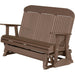 LuxCraft LuxCraft Chestnut Brown 5 ft. Recycled Plastic Highback Outdoor Glider Chestnut Brown Highback Glider 5CPGCBR