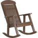 LuxCraft LuxCraft Chestnut Brown Classic Traditional Recycled Plastic Porch Rocking Chair (2 Chairs) Chestnut Brown Rocking Chair PPRCBR