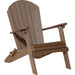 LuxCraft LuxCraft Chestnut Brown Folding Recycled Plastic Adirondack Chair Chestnut Brown Adirondack Deck Chair PFACCBR