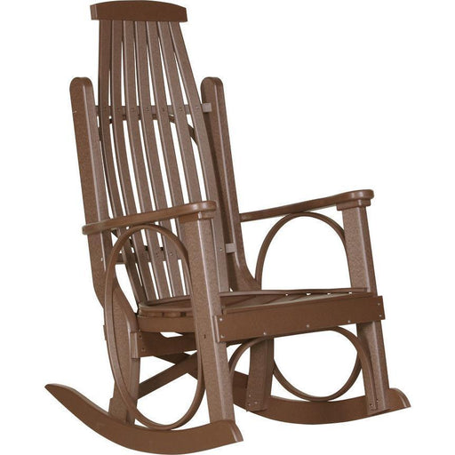 LuxCraft LuxCraft Chestnut Brown Grandpa's Recycled Plastic Rocking Chair (2 Chairs) Chestnut Brown Rocking Chair PGRCBR