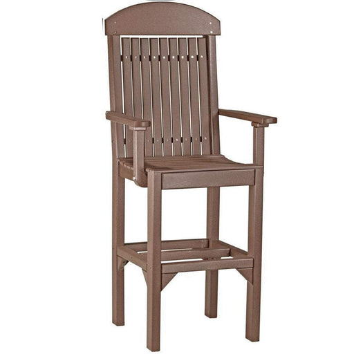 LuxCraft LuxCraft Chestnut Brown Recycled Plastic Captain Chair Chestnut Brown / Bar Chair Chair PCCBCBR