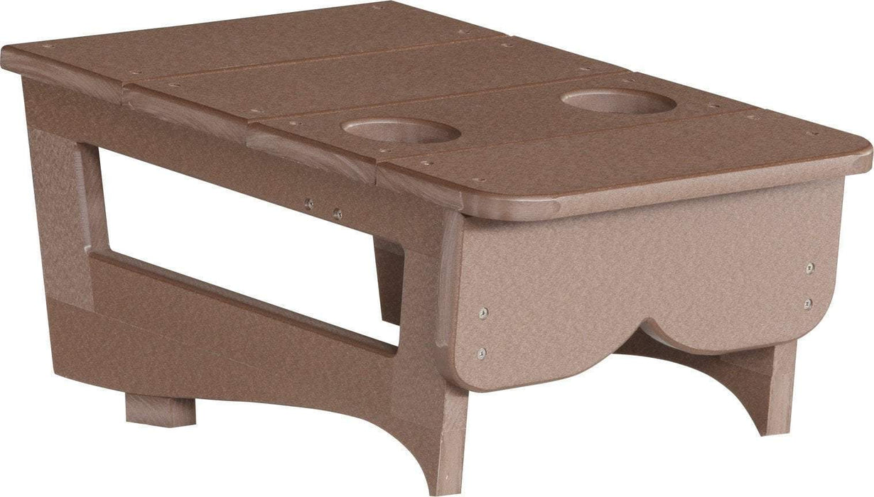 LuxCraft LuxCraft Chestnut Brown Recycled Plastic Center Table Cupholder With Cup Holder Chestnut Brown Accessories PCTACBR