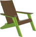 LuxCraft Luxcraft Chestnut Brown Urban Adirondack Chair Chestnut Brown on Lime Green Adirondack Deck Chair