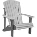 LuxCraft LuxCraft Deluxe Recycled Plastic Adirondack Chair Dove Gray On Slate Adirondack Deck Chair PDACDGS