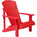 LuxCraft LuxCraft Deluxe Recycled Plastic Adirondack Chair With Cup Holder Red Adirondack Deck Chair PDACR