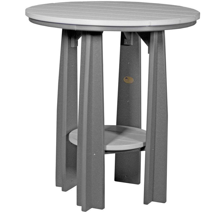 LuxCraft LuxCraft Dove Gray Recycled Plastic 36" Balcony Table Dove Gray On Slate Tables PBATDGS