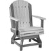 LuxCraft LuxCraft Dove Gray Recycled Plastic Adirondack Swivel Chair Dove Gray On Slate / Bar Chair Adirondack Chair PASCBDGS