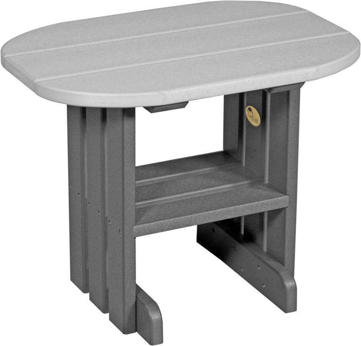 LuxCraft LuxCraft Dove Gray Recycled Plastic End Table Dove Gray on Slate Accessories PETDGS