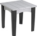 LuxCraft LuxCraft Dove Gray Recycled Plastic Island End Table With Cup Holder Dove Gray on Black Accessories IETDGB