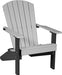 LuxCraft LuxCraft Dove Gray Recycled Plastic Lakeside Adirondack Chair Dove Gray on Black Adirondack Deck Chair LACDGB