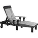 LuxCraft LuxCraft Dove Gray Recycled Plastic Lounge Chair Dove Gray On Black Adirondack Deck Chair PLCDGB