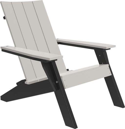 LuxCraft Luxcraft Dove Gray Urban Adirondack Chair Dove Gray on Black Adirondack Deck Chair UACDGB