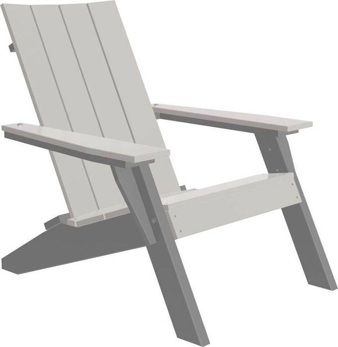 LuxCraft Luxcraft Dove Gray Urban Adirondack Chair Dove Gray on Slate Adirondack Deck Chair UACDGS