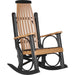 LuxCraft LuxCraft Grandpa's Recycled Plastic Rocking Chair (2 Chairs) Cedar On Black Rocking Chair PGRCB