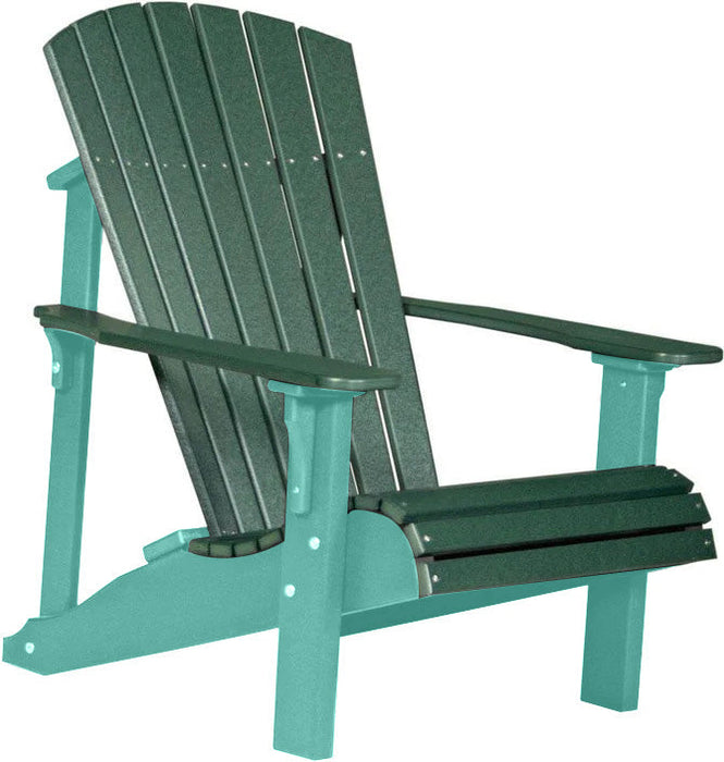 LuxCraft LuxCraft Green Deluxe Recycled Plastic Adirondack Chair Adirondack Deck Chair