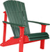 LuxCraft LuxCraft Green Deluxe Recycled Plastic Adirondack Chair Green on Black Adirondack Deck Chair PDACGB