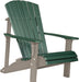 LuxCraft LuxCraft Green Deluxe Recycled Plastic Adirondack Chair Green on Black Adirondack Deck Chair PDACGB