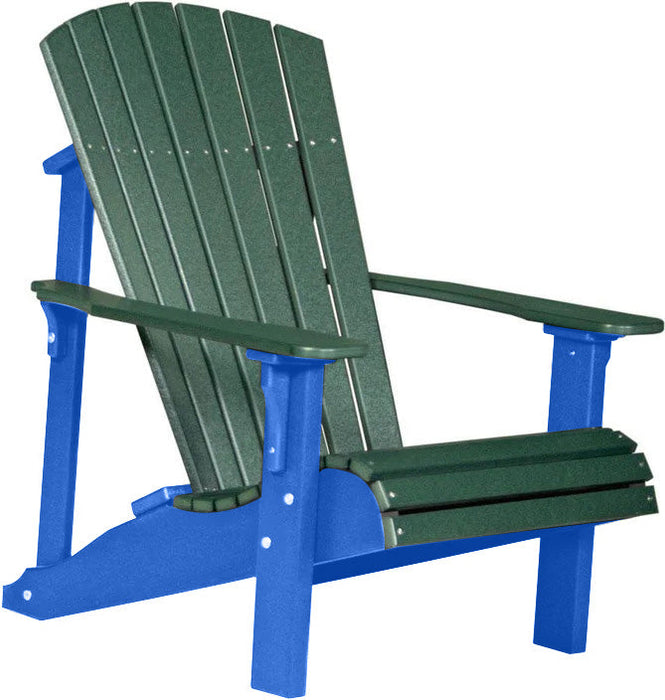 LuxCraft LuxCraft Green Deluxe Recycled Plastic Adirondack Chair Adirondack Deck Chair