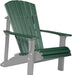 LuxCraft LuxCraft Green Deluxe Recycled Plastic Adirondack Chair Green on Dove Gray Adirondack Deck Chair PDACGDG