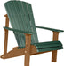 LuxCraft LuxCraft Green Deluxe Recycled Plastic Adirondack Chair With Cup Holder Green on Cedar Adirondack Deck Chair PDACGC-CH