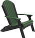 LuxCraft LuxCraft Green Folding Recycled Plastic Adirondack Chair Green on Black Adirondack Deck Chair PFACGB