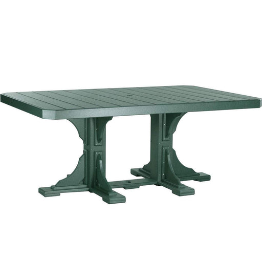 LuxCraft LuxCraft Green Recycled Plastic 4x6 Rectangular Table Green / Bar Tables P46RTBG