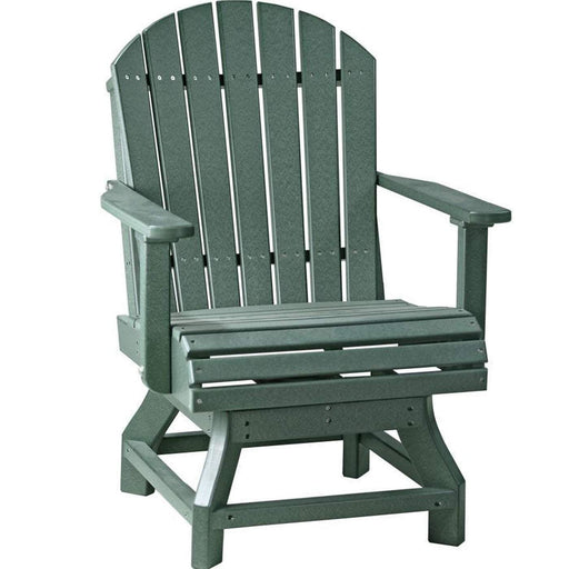 LuxCraft LuxCraft Green Recycled Plastic Adirondack Swivel Chair Green / Bar Chair Adirondack Chair PASCBG