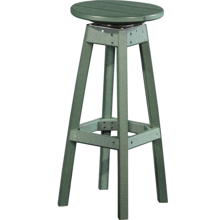 LuxCraft LuxCraft Green Recycled Plastic Bar Stool With Cup Holder Green Stool PBSG