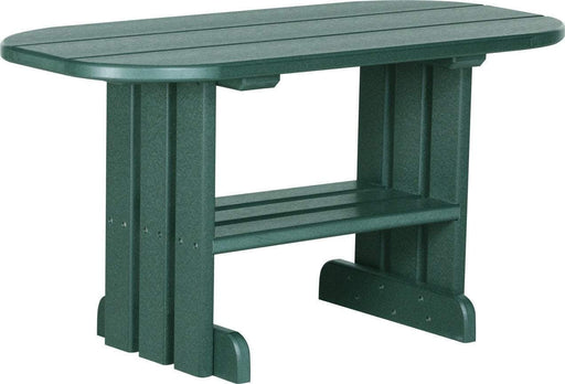 LuxCraft LuxCraft Green Recycled Plastic Coffee Table With Cup Holder Green Coffee Table PCTG