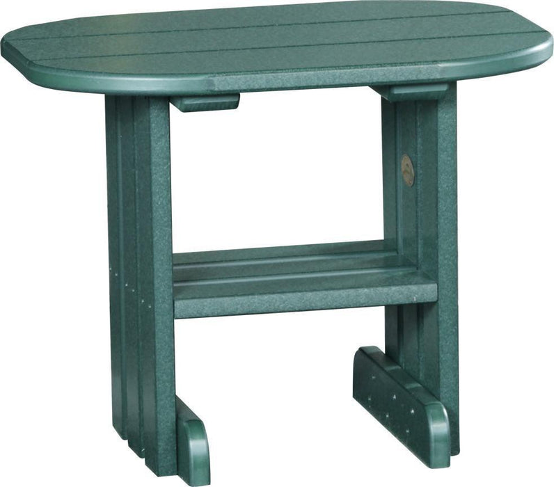 LuxCraft LuxCraft Green Recycled Plastic End Table With Cup Holder Green Accessories PETG