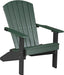 LuxCraft LuxCraft Green Recycled Plastic Lakeside Adirondack Chair Green on Black Adirondack Deck Chair LACGB