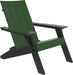 LuxCraft Luxcraft Green Urban Adirondack Chair Green on Black Adirondack Deck Chair UACGB