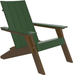 LuxCraft Luxcraft Green Urban Adirondack Chair Green on Chestnut Brown Adirondack Deck Chair UACGCB