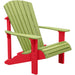 LuxCraft LuxCraft Lime Green Deluxe Recycled Plastic Adirondack Chair With Cup Holder Adirondack Deck Chair