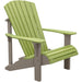 LuxCraft LuxCraft Lime Green Deluxe Recycled Plastic Adirondack Chair With Cup Holder Adirondack Deck Chair