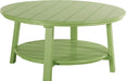 LuxCraft LuxCraft Lime Green Recycled Plastic Deluxe Conversation Table With Cup Holder Lime Green Conversation Table PDCTLG