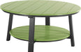 LuxCraft LuxCraft Lime Green Recycled Plastic Deluxe Conversation Table With Cup Holder Lime Green on Black Conversation Table PDCTLGB