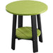 LuxCraft LuxCraft Lime Green Recycled Plastic Deluxe End Table Lime Green On Black End Table PDETLGB