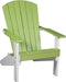 LuxCraft LuxCraft Lime Green Recycled Plastic Lakeside Adirondack Chair With Cup Holder Lime Green on White Adirondack Deck Chair LACLGW