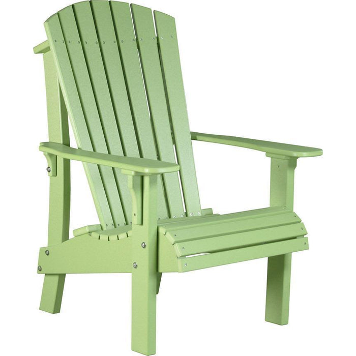 LuxCraft LuxCraft Lime Green Royal Recycled Plastic Adirondack Chair Lime Green Adirondack Deck Chair RACLG