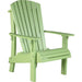 LuxCraft LuxCraft Lime Green Royal Recycled Plastic Adirondack Chair With Cup Holder Lime Green Adirondack Deck Chair RACLG