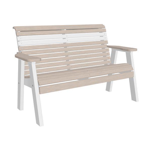 LuxCraft Luxcraft Plain Bench With Cup Holder Birch/White Benche 4PPBBIW