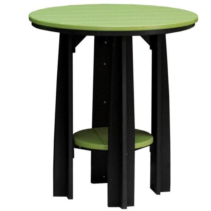 LuxCraft LuxCraft Poly Balcony Table Dining Set Lime Green On Black With Cup Holder Lime Green On Black / Table 0 / Chair 0 Dining Sets PBATLGB-T0-C0