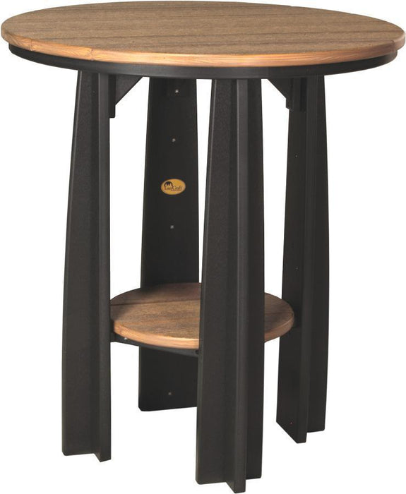 LuxCraft LuxCraft Recycled Plastic 36" Balcony Table Antique Mahogany on Black Tables PBATAMB