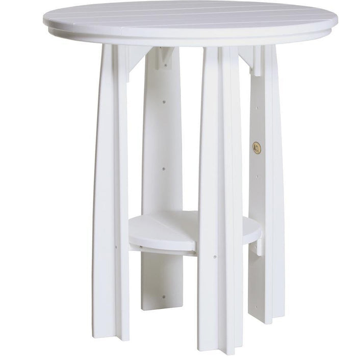 LuxCraft LuxCraft Recycled Plastic 36" Balcony Table With Cup Holder White Tables PBATW